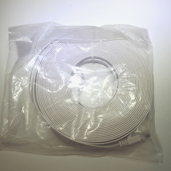 CAT 6 White UTP Flat Patch Cord 15M - Picture 2 of 3